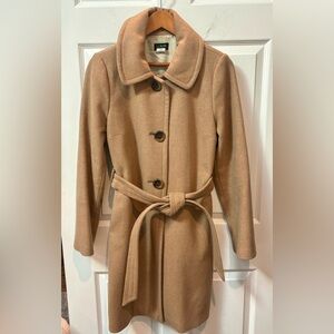 J. Crew Belted Camel Coat (Size 10)